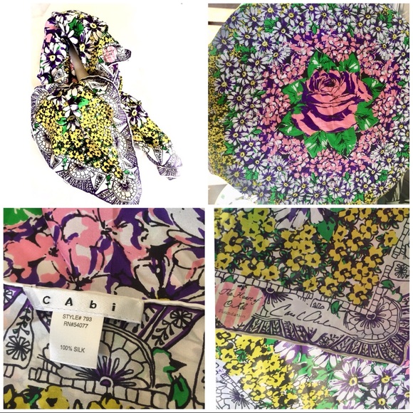 Cabi Accessories Cabi 0 Silk 793 Rose Scarf Color As 32 X 32 Poshmark